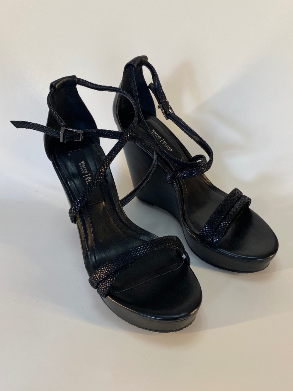 WHBM Leighton Black Wedge shoes - Size 6.5M (NWT)